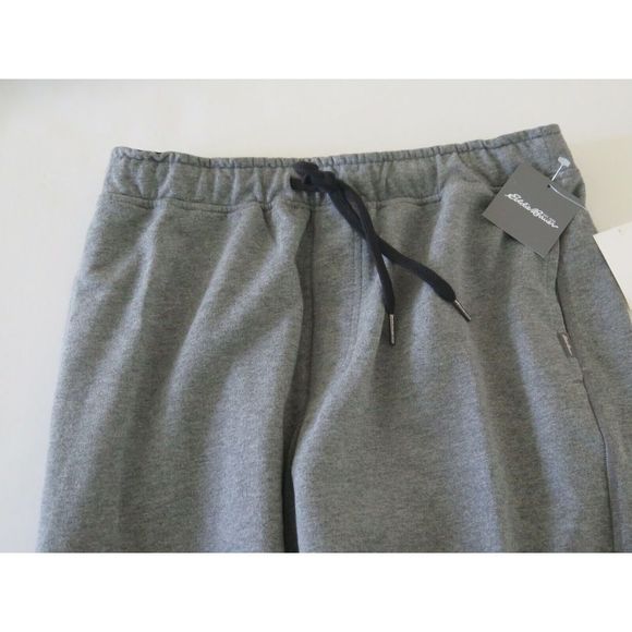 Eddie Bauer EM31KB365D Men's Size L Charcoal Heather Gray Terry Jogger Pants $80 - Picture 2 of 6